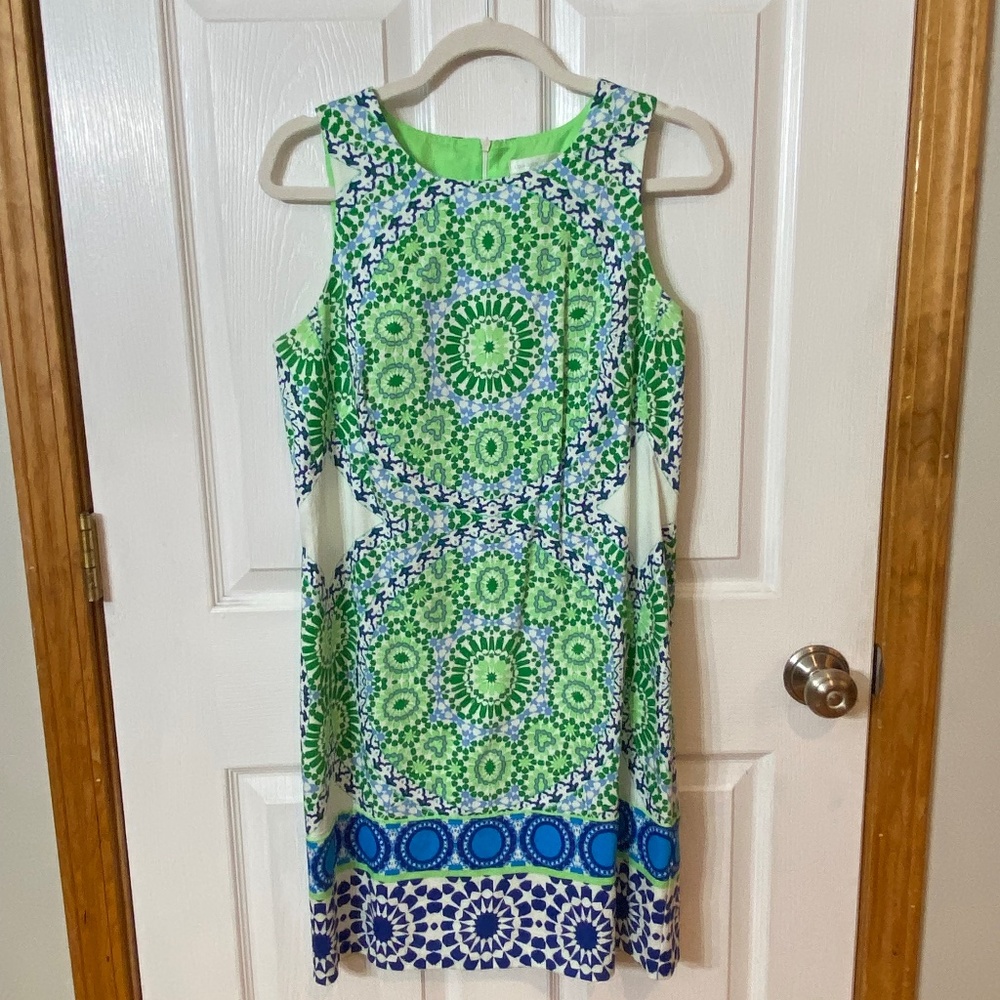 London Times Cotton Shift Dress